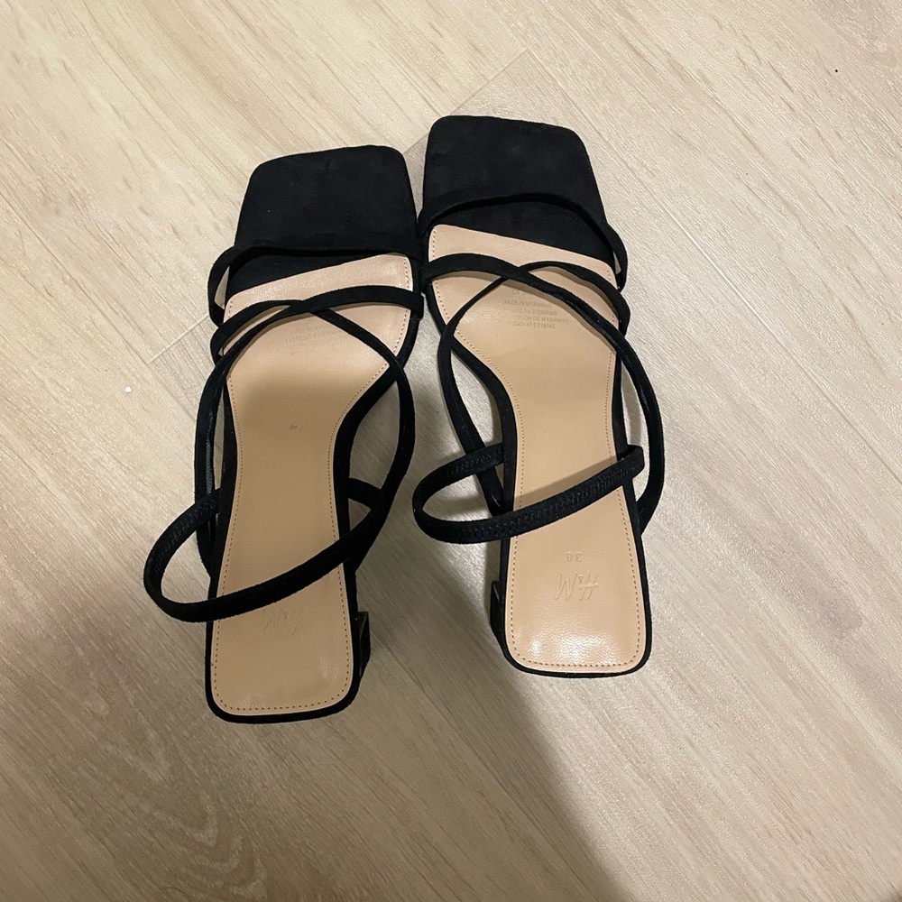 H&M Black string heels